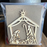 Vintage Christmas Craft Supply Pack with Bingo Card, Domino, Poker Chips, Mini Wreath & Mixed Embellishments