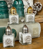 Vintage Salt Shaker Christmas Ornament with Rhinestones