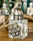 Vintage Salt Shaker Christmas Ornament with Rhinestones