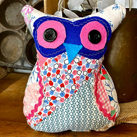 Mini Quilted Owl Pillow