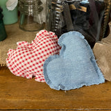 Set of 3 Drop Cloth Hearts