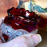 Ruby Red Glass Creamer