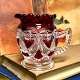 Ruby Red Glass Creamer