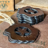 Wholesale Pack – 17 Rustic Steel Police Shield Shapes for Ornaments