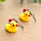 Rubber Ducky Christmas Earrings