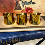 Set of 3 Vintage Brass Napkin Rings