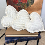 Set of 3 Vintage Chenille Heart Pillows, Mini