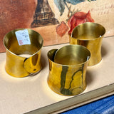 Set of 3 Vintage Brass Napkin Rings