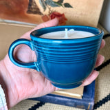 "Dusty Pages" Old Book Scented Candle in Fiestaware Coffee Cup