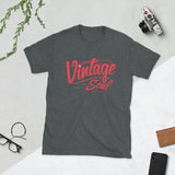 Vintage Soul T-Shirt for Flea Market Fans, Dark Heather with Red