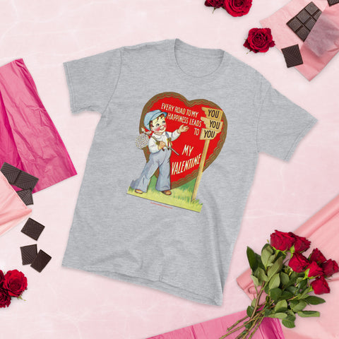Every Road Leads to You Vintage Valentine T-Shirt