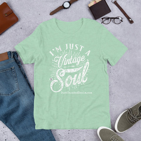 I'm Just a Vintage Soul T-Shirt, Mint Green Crew Neck