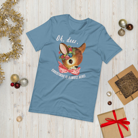 Oh, Deer, Christmas is Almost Here Vintage Reindeer T-Shirt