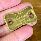 Vintage Brass Dog Tags (1)