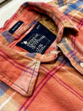 Bleached Flannel Plaid Bubba Gump Shirt, L
