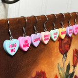 Pastel Conversation Heart Earrings