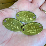 Vintage Brass Dog Tags (1)
