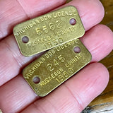 Vintage Brass Dog Tags (1)