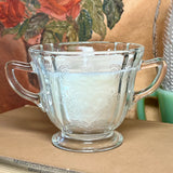 Maple Cream Candle in Vintage Glass Sugar Bowl