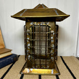 Vintage Brass Lantern / Candle Holder with Glass