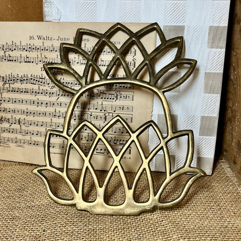 Vintage Brass Pineapple Trivet