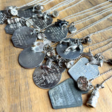 1971 Vintage Dog Tag Necklace with Dachshund Charm