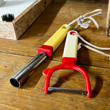 Vintage Kitchen Utensils with Red & Cream Handles