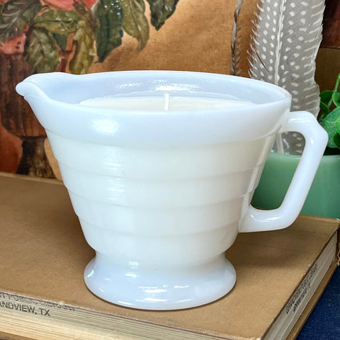 Maple Cream Candle in Vintage Milk Glass Creamer