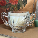 Sweet Pea & Jasmine Candle in Vintage Willow Leaf Sugar Bowl