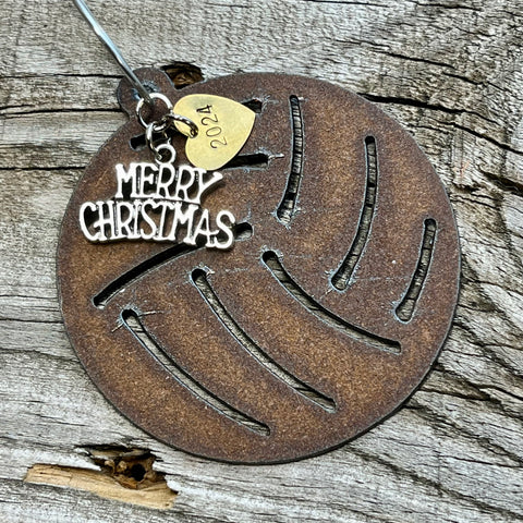 2024 Volleyball Christmas Ornament with Merry Christmas & Heart, Large