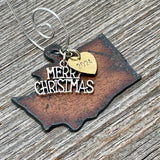 2024 Washington Christmas Ornament with Merry Christmas Charm & Brass Heart Tag