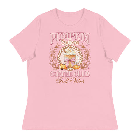 Pumpkin Spice T-Shirt, Pink Crew Neck