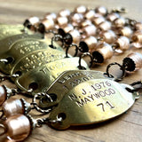1965 Emmet County Vintage Brass Dog Tag Bracelet #1491