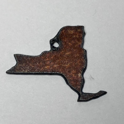 Mini Rusty Metal New York Charm