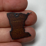 Mini Rusty Metal Minnesota Charm