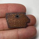 Mini Rusty Metal Iowa Charm