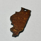 Mini Rusty Metal Illinois Charm