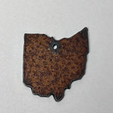 Mini Rusty Metal Ohio Charm