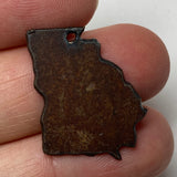 Mini Rusty Metal Georgia Charm