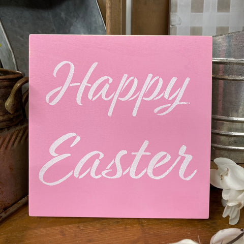 Happy Easter, Pink Mini Easter Sign