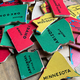 Vintage Wood State Puzzles Pieces (1)