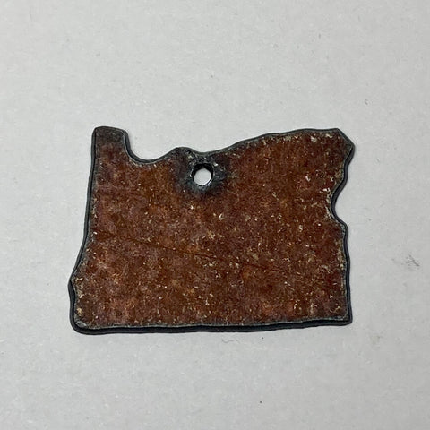 Mini Rusty Metal Oregon Charm