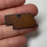 Mini Rusty Metal Nebraska Charm