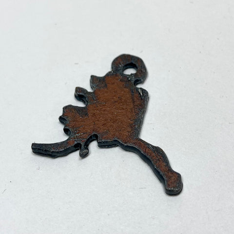 Mini Rusty Metal Alaska Charm