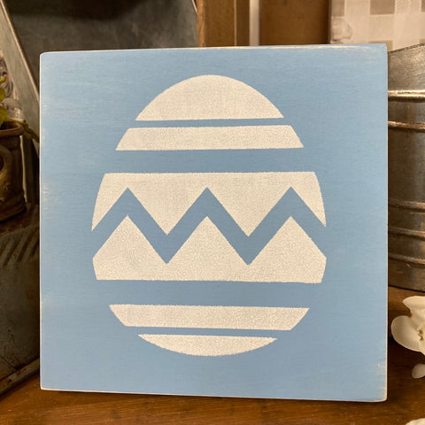 Easter Egg, Blue Mini Easter Sign