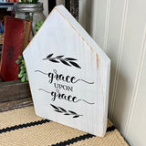 Grace Upon Grace Shelf Sitter, John 1:16 Sign