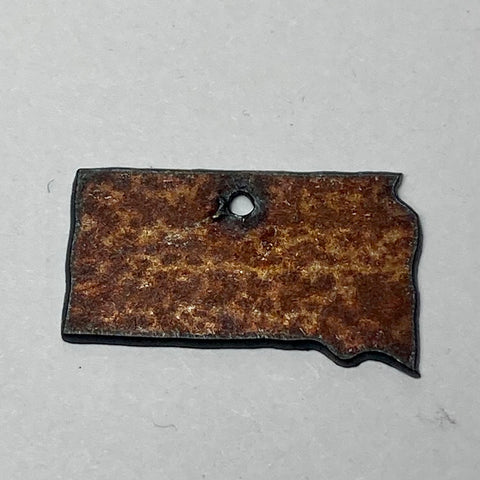 Mini Rusty Metal South Dakota Charm