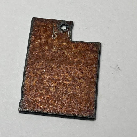 Mini Rusty Metal Utah Charm