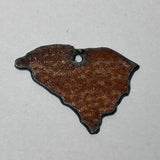 Mini Rusty Metal South Carolina Charm