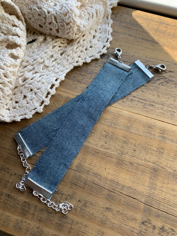 Adjustable Denim Bracelet Blank
